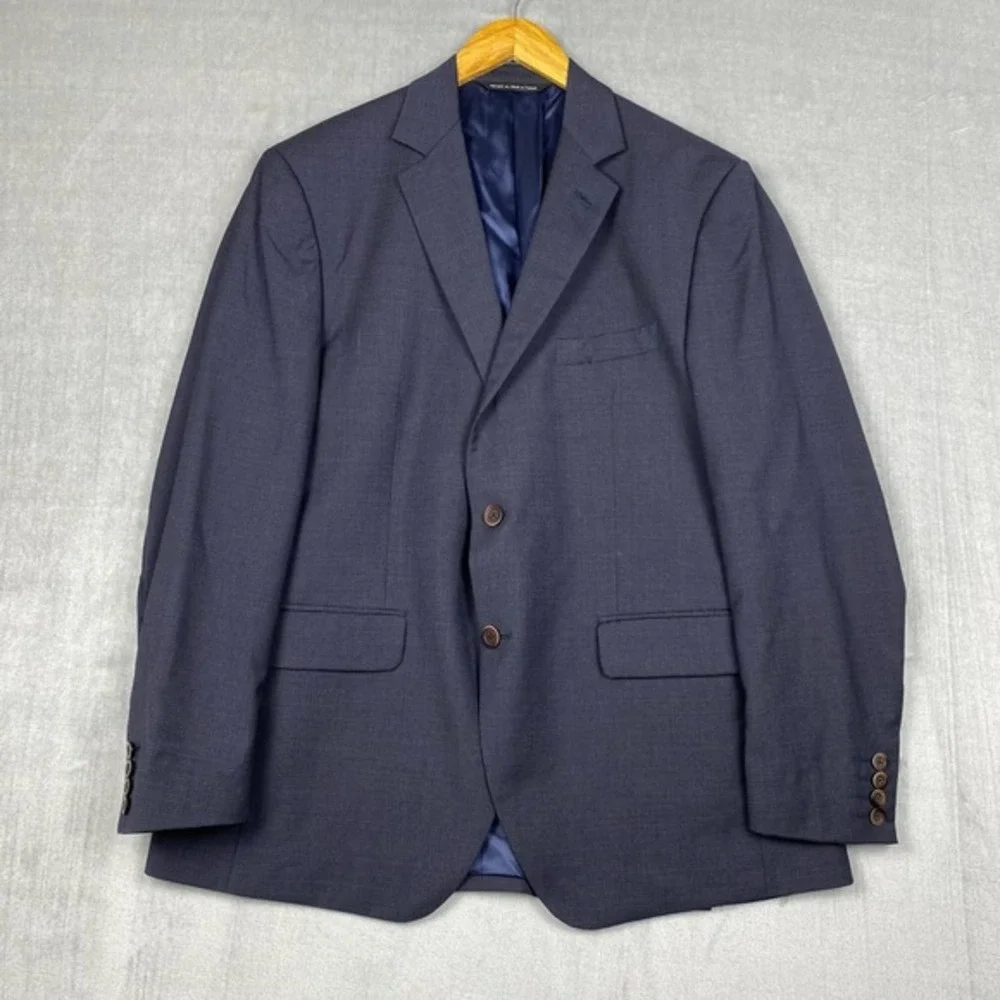 1883 Coppley Blazer Mens 44R‎ Blue Plaid Italian Wool Ivy League Academia